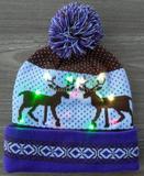 Knitted hat with LED lights